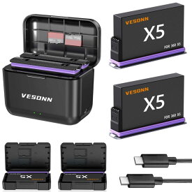 バッテリー キット 2800mAh 互換電池 2個 LED付き Type-c USB充電器 充電器セット 同時充電可能 カメラ対応