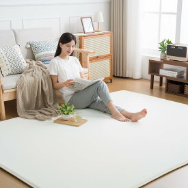 ラグ 夏 カーペット 接触冷感 極厚20mm ラグマット冷却効果 暑さ対策 防音 抗菌防臭 速乾 滑り止め加工 もちもち ふわっと手触り おしゃれ