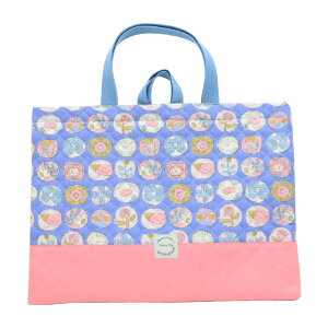 ◆サイズ変更対応商品◆レッスンバッグ 手提げバッグ 【ボタン ブルー】 日本製 通園 通学 入園 準備 入学 グッズ キッズ バッグ 保育園 幼稚園 小学校 手さげかばん お稽古バッグ お稽古か