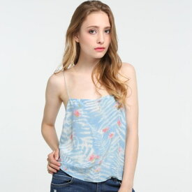 「TOPSHOP・トップショップ」FERN PRINT CAMI トップス ノースリーブ レディース Tシャツ 送料無料 カットソー ブルー オフショルダー かわいい S・M・L・XLサイズ インナー 激安 当日発送 春夏用 お洒落 インポート