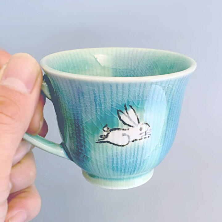 楽天市場】アウトレット 青彩白うさぎ コーヒー 碗皿 コーヒーカップ 