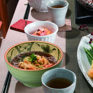 美濃焼 青釉 益子風 19cm 丼 うどん そば ラーメン 和食器 多用丼 丼ぶり どんぶり 和風 日本製 陶器 業務用 丈夫