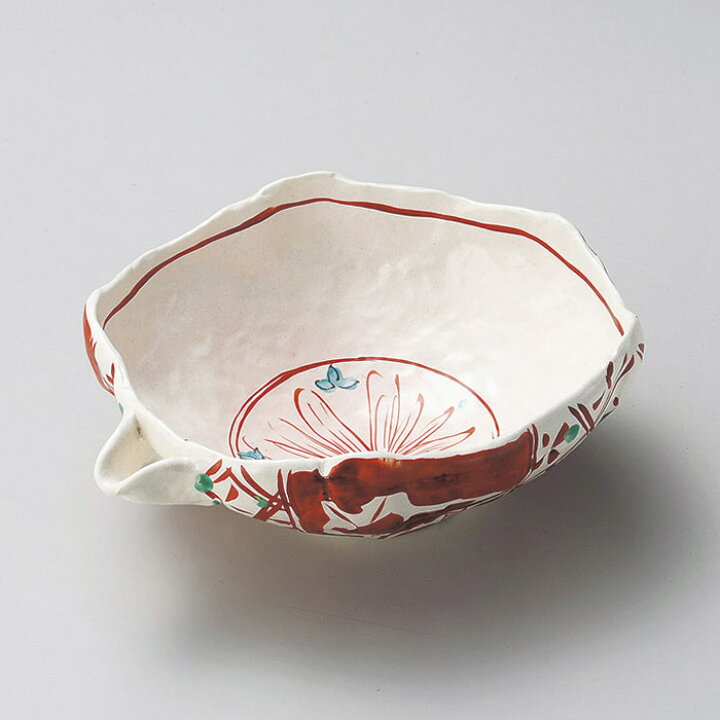 楽天市場】美濃焼 志野 赤絵 片口 盛鉢 約24cm 大鉢 サラダ 揚げ物 