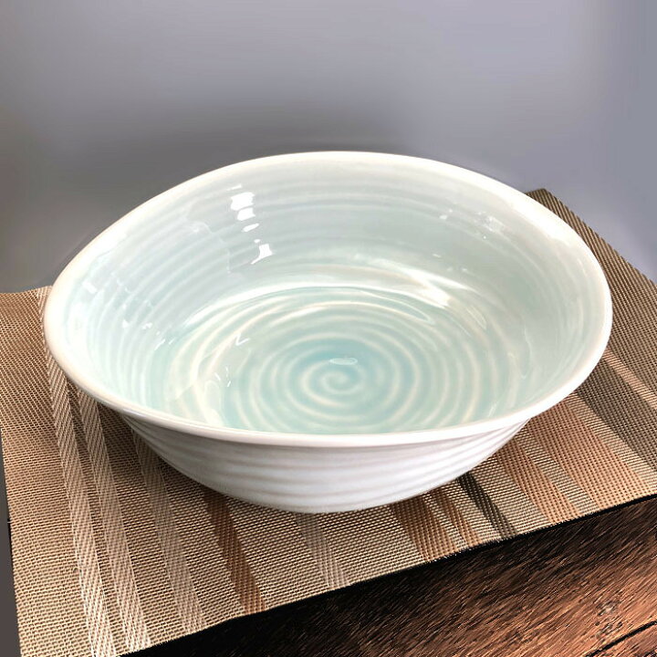 楽天市場 青磁 楕円 大鉢 日本製 陶器 食器 和食器 盛皿 おしゃれ モダン 美濃焼 器 変形 ボウル 鉢 盛り鉢 名もなき 焼き物
