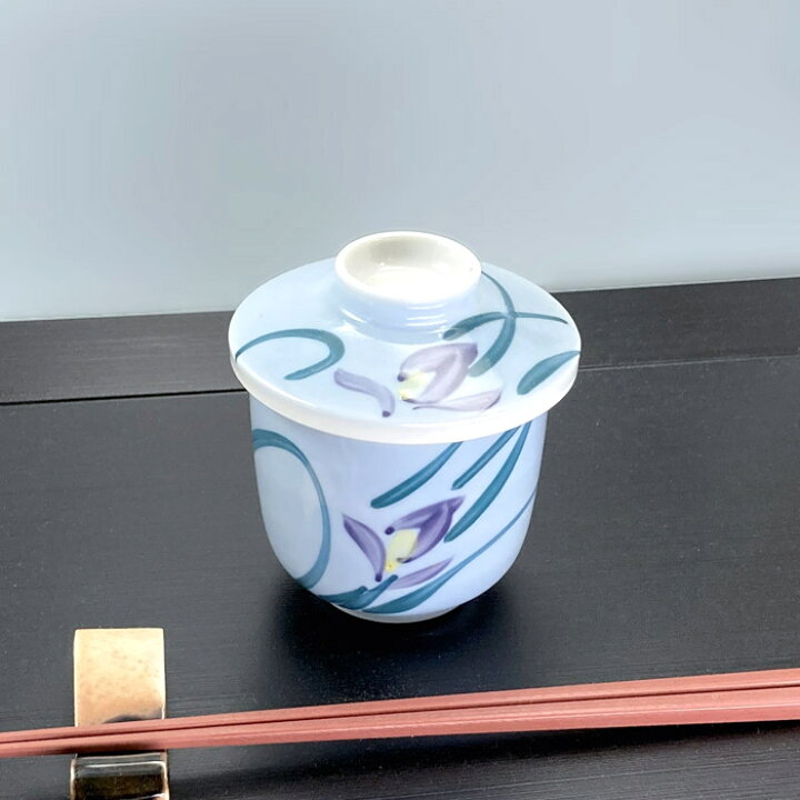 楽天市場】美濃焼 むらさき ラン 蒸し碗 手描き 古風 茶碗蒸し 茶碗 
