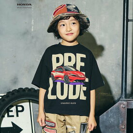 Tシャツ 半袖 キッズ HONDA 男の子 車 ブランド 綿100% 春 夏 子供服 140cm 130cm 120cm 110cm 100cm センチ エフオーキッズ 赤 白 黒 青 ホンダ かっこいい おしゃれ プレリュード CIVIC バイク CB 幼稚園 保育園 小学生 通園 通学 普段着