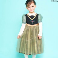 キッズ 半袖 ワンピース ドレス エルサ アナ ディズニープリンセス アナ雪 女の子 子供服 なりきり 変身 …