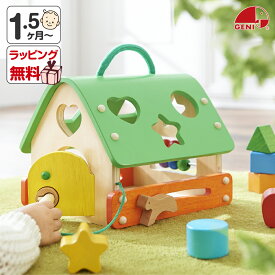 お片付袋付 おもちゃ 積み木 1歳 あそびのおうち 型はめパズル プレゼント クリスマス 収納 木製 出産祝い 誕生日 知育玩具 男の子 女の子 0歳 2歳 3歳 赤ちゃん 送料無料 かわいい エドインター 森のあそび道具 クリスマスプレゼント