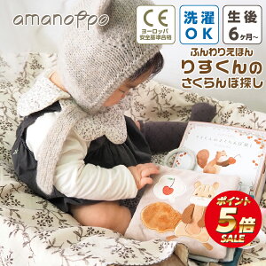 【ポイント5倍】 布絵本 クリスマスプレゼント 仕掛け 0歳 1歳 知育玩具 おもちゃ 男の子 女の子 出産祝い プレゼント りすくんのさくらんぼ探し 赤ちゃん 誕生日 持ち運び 洗濯機 ベビーカ
