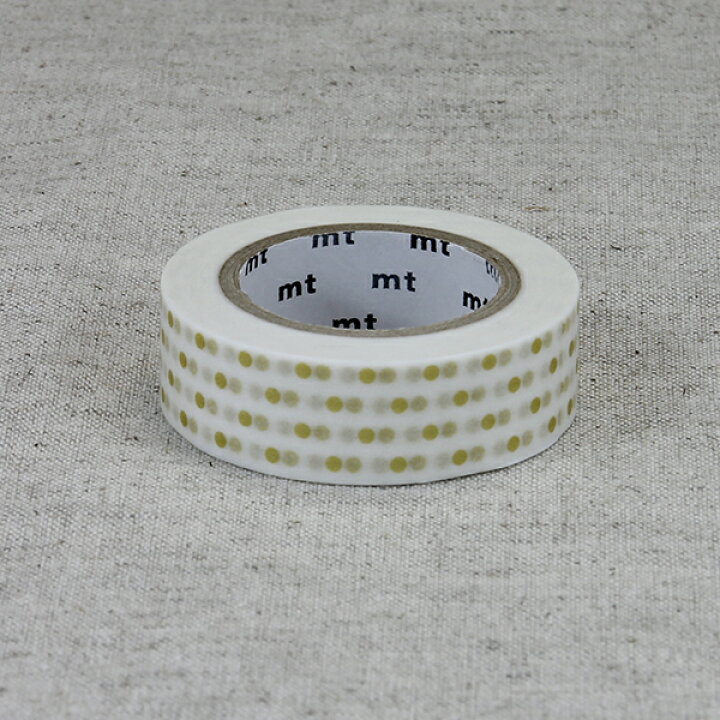 楽天市場 Mt カモ井加工紙 マスキングテープ ドットs 金 Mt1p ゴールド 水玉 15mm幅 Mt01d151 ナナクリエイト 楽天プラザ