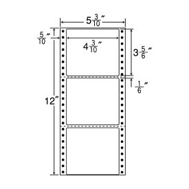 MT5D(VP) ナナフォーム 3面 109×97mm 白セパ 1000折 5インチ 東洋印刷 ドットインパクトプリンタ用 宛名ラベル 薬袋 おくすり手帳ラベル