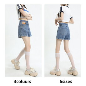 デニムショートパンツレディース ホットパンツ ロールアップ 短パン ジーンズ