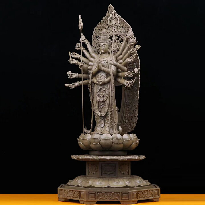 楽天市場】【天然沈香木彫】千手観音菩薩 仏教美術 仏像 仏教工芸品 
