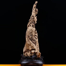 【天然沈香木彫】 お寺、オーダー 沈香 木彫り コレクション 職人手作り 美術品 彫刻工芸品 置物 高さ:80CM