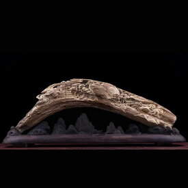 【天然沈香木彫】 木の雕刻品 沈香木 仙郷 山嶺 風景 希少 貴重 珍品 コレクション 室内飾り 彫刻工芸品 置物 職人手作り 美術品 精密雕刻 極上品 L:90CM