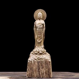 【木彫】阿弥陀 仏教美術 仏像 仏教工芸品 ツゲの木 黄楊木 沈香木 木彫り お寺、オーダー コレクション 職人手作り 美術品 室内飾り 彫刻工芸品 置物 高さ30CM