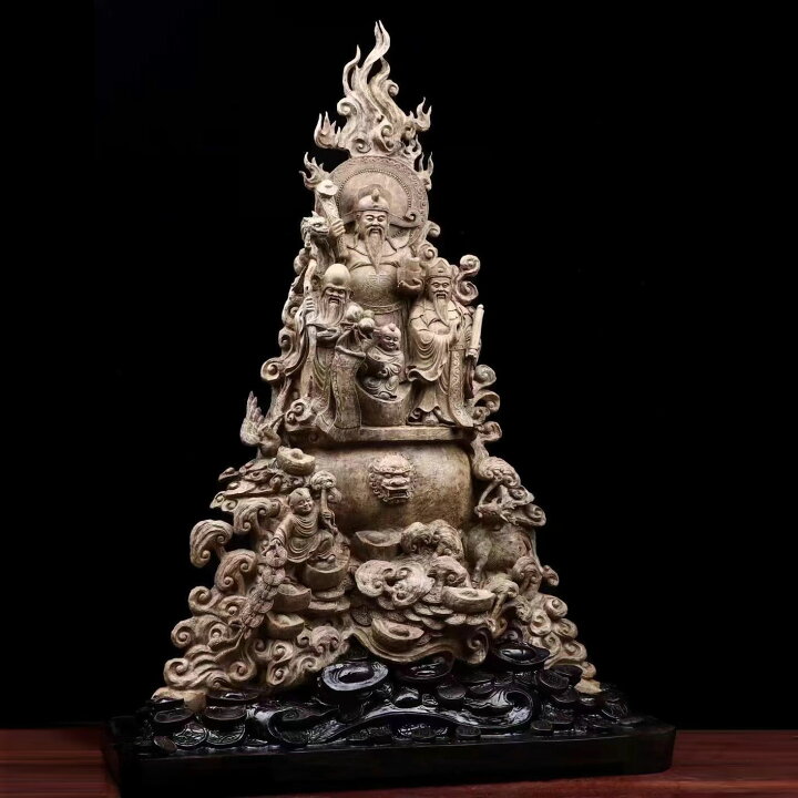 楽天市場】【天然沈香木彫】福禄寿 道教美術 仏像 道教工芸品 沈香 
