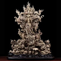 楽天市場】木彫り 龍（彫刻｜アート・美術品・骨董品・民芸品 