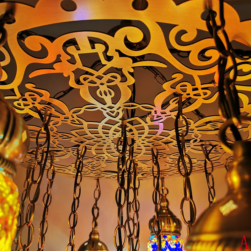 楽天市場】トルコランプ 職人手作り カラーガラス 吊り下げ照明 古風