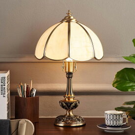 アメリカ式 真鍮スタンド ア復古風デザインデスクトップランプ インテリア 寝室 ランプ ベッドサイドランプ 卓上スタンド