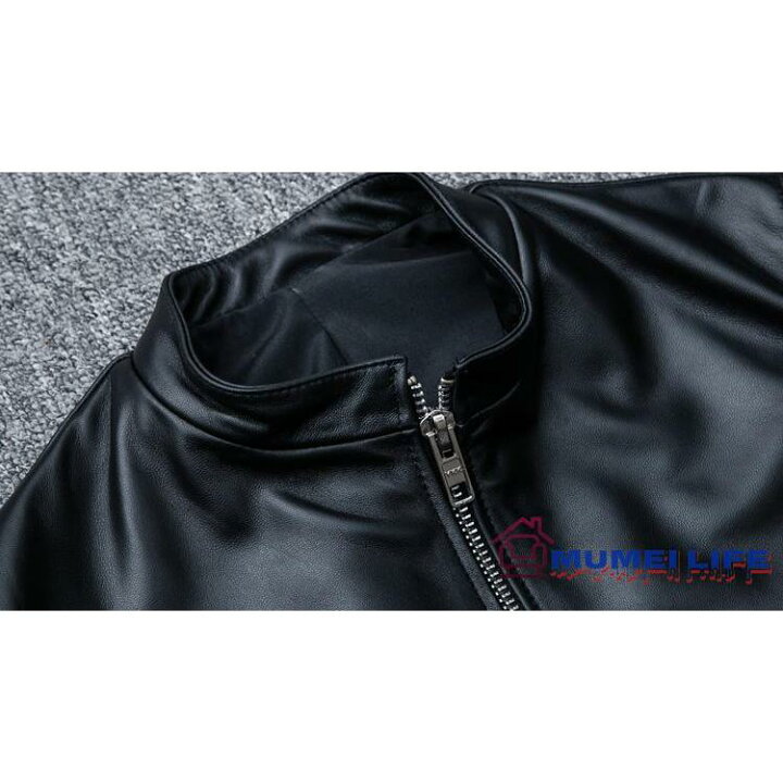 楽天市場】新品登場☆シープスキン スタンドカラー シングルライダース 