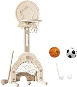 ミニ 3in1 バスケットゴール バスケットボールフープセット ボックス早期教育のおもちゃラック 高さ調節可能 (バスケット サッカー ゴ