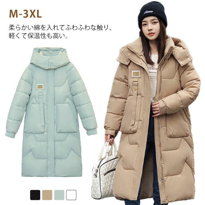 楽天市場】M-3XL ロングコート レディース 膝丈 ベンチコート 冬 