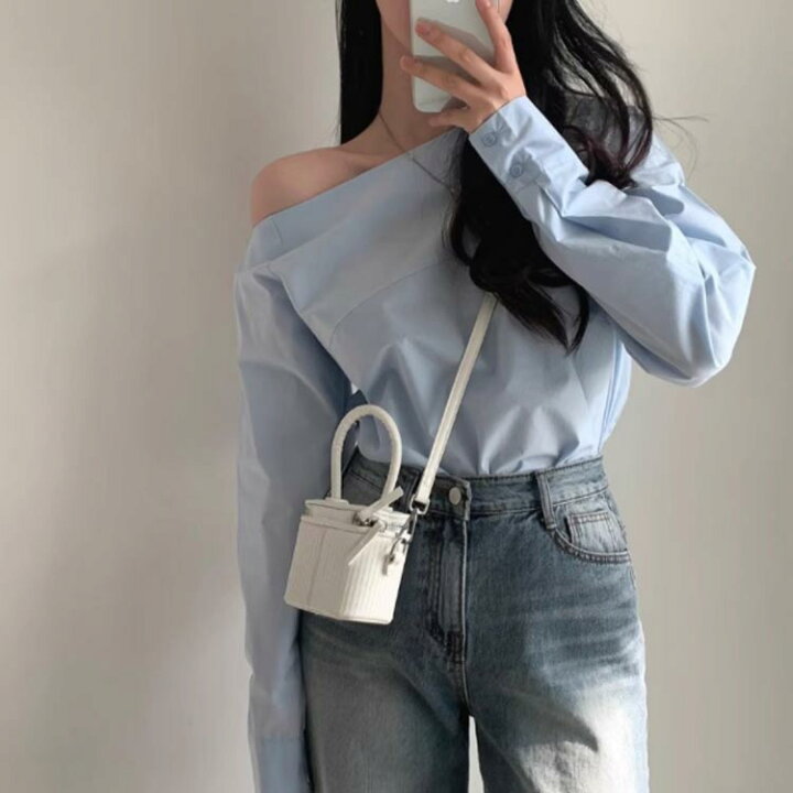 アシメワンショルトップス Andrea&co. アシメワンショルトップス