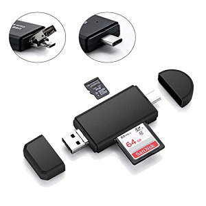 type-c@}` Micro USB OTG USB 2.0 J[h[_[@OTG USB ϊRlN^ SD/ Micro SD J[hΉ SD̃f[^X}z^ubgœǎ@]tecc-tycsdd[[֔Es]