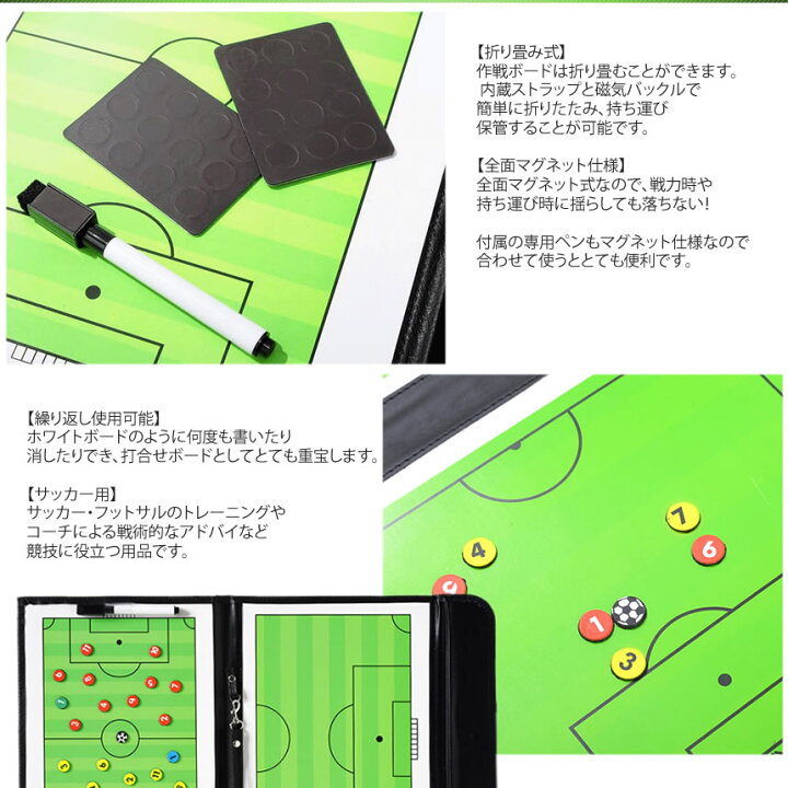 楽天市場 折りたたみ式 タクティクスボード 作戦ボード 作戦盤 サッカー フットサル バスケ コート 俯瞰 戦術 作戦 フォーメーション確認 Tecc Sakaboard02 Nanahachi 楽天市場店