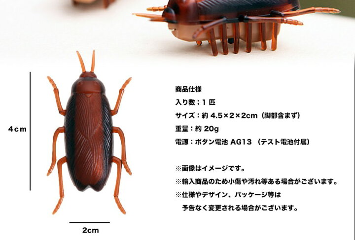楽天市場 メール便発送 代引不可 5個セット 動くゴキブリ ジョークグッズ 猫 犬 ペット用品 おもちゃ 玩具 遊具 モーター パーティー いたずら Tec Motor Gd 5 Nanahachi 楽天市場店