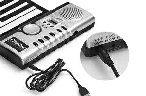 くるくる巻けてコンパクト!ロールピアノ 電子ピアノ◇VM-SP061 電池 USB両方対応 61キー