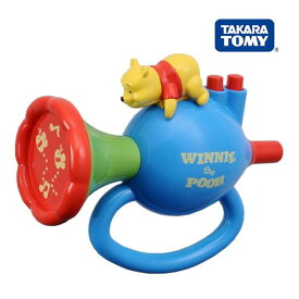 正規品 おもちゃ くまのプーさん あかちゃんのラッパ タカラトミー Takara Tomy Disney Pooh ギフト 楽器 笛 誕生日プレゼント 知育玩具 発育 安全 kids baby