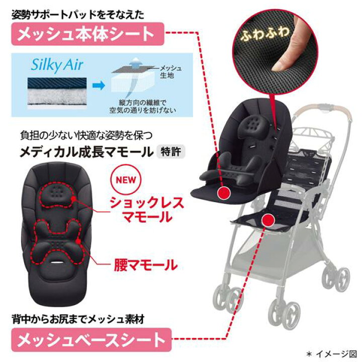 楽天市場】アップリカ ベビーカー ab型 ラクーナ クッション AF 