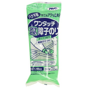 アサヒペン 障子紙用 ワンタッチヤニ・アク止め障子のり 350g No.716 障子戸約10枚分 ガイド付きで簡単のりづけ うすめずそのまま使えるタイプ ヤニもアクも止める カビドメ剤 ヤニ・アクドメ