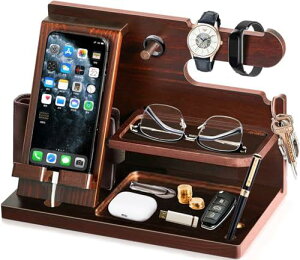 誕生日プレゼント 男性 父の日プレゼント スマホスタンド 木製 父親誕生日プレゼント スマホ置き ペン立て 誕生日贈り物 メンズ ギフト ガジェット おもしろ 記念日 プレゼント 彼氏 腕時計