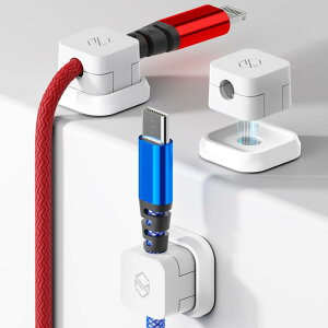 Sinjimoru P[uz_[Aiphone type c USBP[u }Olbg[{bNX ԓ P[u Œ [ Nbv R[h ܂Ƃ߂  NbvBMagnetic Cable HolderAWhite 3PCS