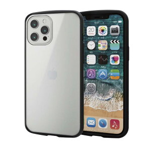 �G���R�� i Phone 12 Pro Max �P�[�X Qi�[�d�Ή� �n�C�u���b�h �ϏՌ� TOUGHSLIM LITE �t���[���J���[ �u���b�N PM-A20CTSLFCBK