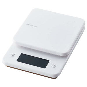 �G���R�� �L�b�`���X�P�[�� �ő�3kg �ŏ�0.5g�\�� �y �o�b�N���C�g�t 0g�\�� �����d���I�t �z �z���C�g HCS-KSA01WH