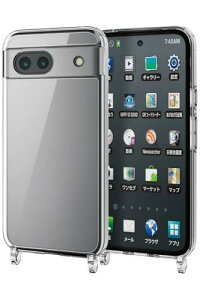 エレコム Google Pixel 8a ケース カバー 透明 耐衝撃 衝撃吸収 ハイブリッド TPU ショルダー ストラップホール付き 硬度 5H 傷がつきにくい キズ エアークッション カメラ保護 ワイヤレス充電 対