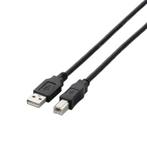 �G���R�� USB�P�[�u�� �yB�z USB2.0 (USB A �I�X to USB B �I�X) 5m �u���b�N U2C-BN50BK