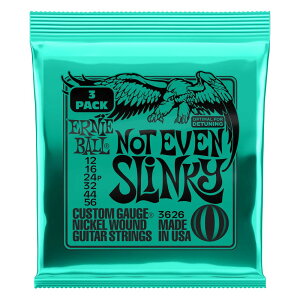 【正規品】 ERNIE BALL 3626 エレキギター弦 (12-56) NOT EVEN SLINKY 3Set Pack