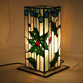 ステンドグラス クリスマス行燈・白