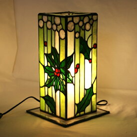 ステンドグラス クリスマス行燈・緑