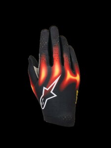 alpinestars(�A���p�C���X�^�[�Y)�@SIM GRAPHIC 3 GLOVES BLACK BRIGHT RED WARM YELLOW �T�C�Y�FXS �i�ԁF3551426-1617-XS
