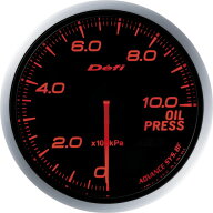 Defi(デフィ) デフィリンクメーター アドバンスBF 油圧計 汎用 アンバーレッド Φ60 0kPa〜1000kPa 品番…