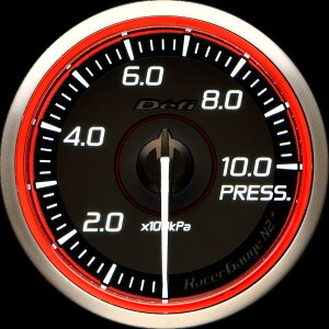 Defi(デフィ) RacerGauge N2Plus φ60 圧力計(PRESS) 【レッドモデル】 品番:DF19602