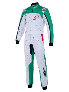 alpinestars(�A���p�C���X�^�[�Y)�@KMX-9 V3 S GRAPHIC6 KART SUIT WHITE GREEN RED �T�C�Y�F130 �i�ԁF3350225-263-130