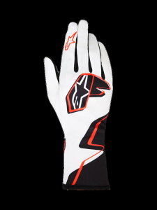 alpinestars(�A���p�C���X�^�[�Y)�@TECH-1 K RACE V2 GRAPHIC1 KART GLOVES WHITE BLACK HOT ORANGE �T�C�Y�FL �i�ԁF3550326-2082-L