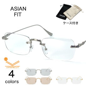 リムレスメガネ レディースメガネ サングラス 縁なしメガネ メンズ 枠なしメガネ わくなし ふちなし UVカット 紫外線 UV400 おすすめ メタルフレーム 薄い色の グレーサングラス ブランド おしゃれ 伊達メガネ 伊達眼鏡 韓国系メガネ 韓国Y2K